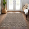Piper Looms Chantille Geometric ACN937 Brown Machine Washable Area Rug Lifestyle Image Feature