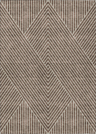 Piper Looms Chantille Geometric ACN937 Brown Machine Washable Area Rug main image