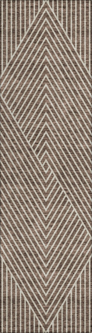 Piper Looms Chantille Geometric ACN937 Brown Machine Washable Area Rug Runner Main Image