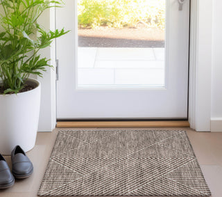 Piper Looms Chantille Geometric ACN937 Brown Machine Washable Area Rug Scatter Lifestyle Image Feature