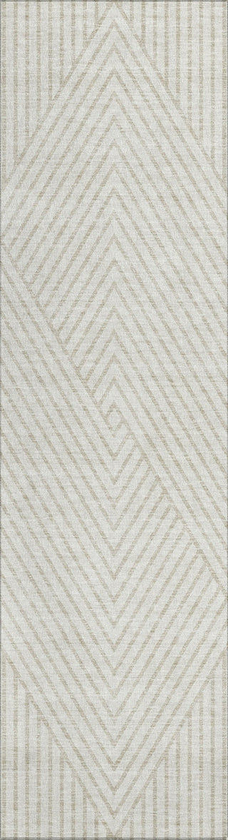 Piper Looms Chantille Geometric ACN937 Ivory Machine Washable Area Rug Runner Main Image