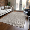 Piper Looms Chantille Geometric ACN937 Taupe Machine Washable Area Rug Lifestyle Image Feature