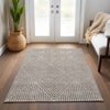 Piper Looms Chantille Geometric ACN937 Taupe Machine Washable Area Rug Lifestyle Image Feature