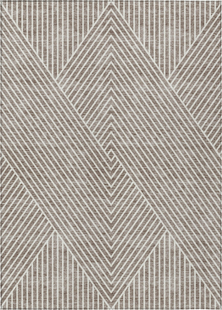 Piper Looms Chantille Geometric ACN937 Taupe Machine Washable Area Rug main image