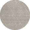 Piper Looms Chantille Geometric ACN937 Taupe Machine Washable Area Rug Round Main Image