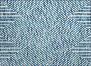 Piper Looms Chantille Geometric ACN937 Teal Machine Washable Area Rug Scatter Main Image