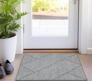 Piper Looms Chantille Geometric ACN937 White Machine Washable Area Rug Scatter Lifestyle Image Feature