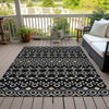 Piper Looms Chantille Southwest ACN938 Black Machine Washable Area Rug Outdoor Lifestyle Image Feature