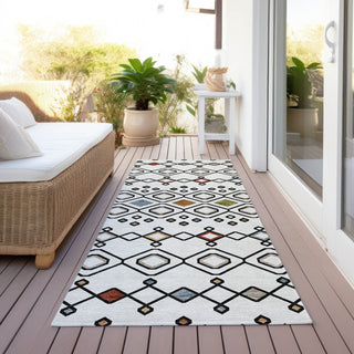 Piper Looms Chantille Southwest ACN938 Ivory Machine Washable Area Rug Runner Outdoor Lifestyle Image Feature