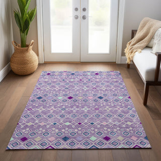 Piper Looms Chantille Southwest ACN938 Lavender Machine Washable Area Rug Lifestyle Image Feature