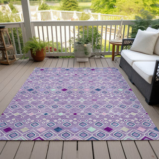 Piper Looms Chantille Southwest ACN938 Lavender Machine Washable Area Rug Outdoor Lifestyle Image Feature