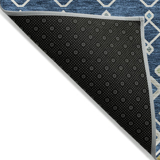 Piper Looms Chantille Southwest ACN938 Navy Machine Washable Area Rug Backing Image