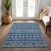 Piper Looms Chantille Southwest ACN938 Navy Machine Washable Area Rug Lifestyle Image Feature