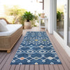 Piper Looms Chantille Southwest ACN938 Navy Machine Washable Area Rug Runner Outdoor Lifestyle Image Feature
