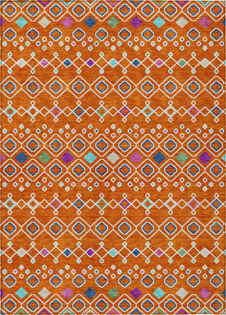 Piper Looms Chantille Southwest ACN938 Orange Machine Washable Area Rug main image