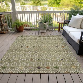 Piper Looms Chantille Southwest ACN938 Sage Machine Washable Area Rug Outdoor Lifestyle Image Feature