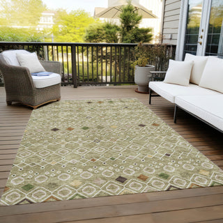 Piper Looms Chantille Southwest ACN938 Sage Machine Washable Area Rug Outdoor Lifestyle Image Feature