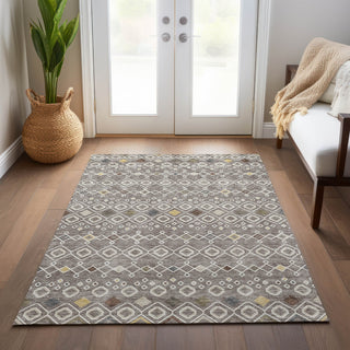 Piper Looms Chantille Southwest ACN938 Taupe Machine Washable Area Rug Lifestyle Image Feature