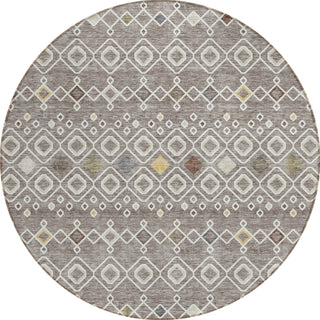 Piper Looms Chantille Southwest ACN938 Taupe Machine Washable Area Rug Round Main Image