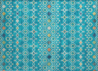 Piper Looms Chantille Southwest ACN938 Teal Machine Washable Area Rug Scatter Main Image