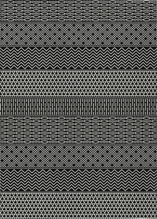 Piper Looms Chantille Stripes ACN939 Black Machine Washable Area Rug main image