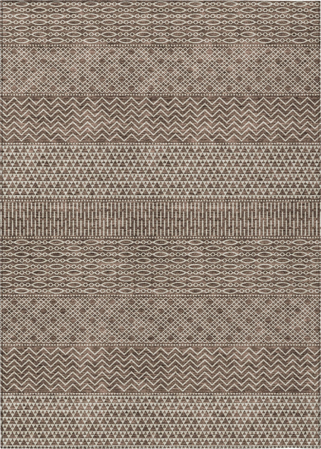 Piper Looms Chantille Stripes ACN939 Brown Machine Washable Area Rug ...