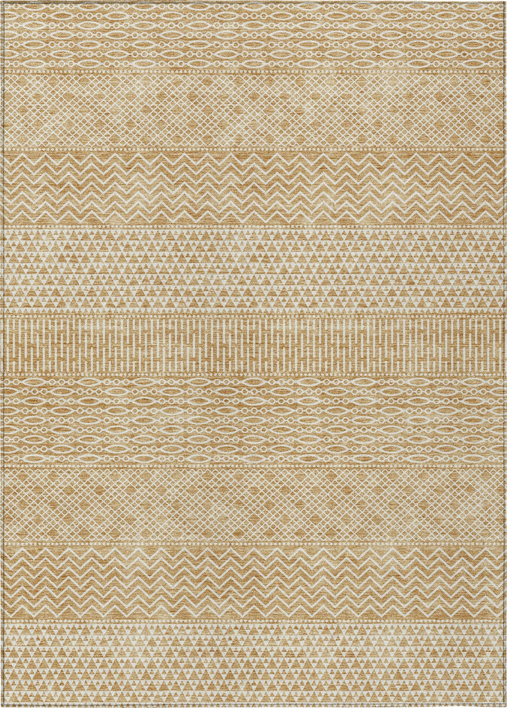 Piper Looms Chantille Stripes ACN939 Gold Machine Washable Area Rug main image