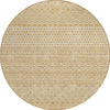 Piper Looms Chantille Stripes ACN939 Gold Machine Washable Area Rug Round Main Image