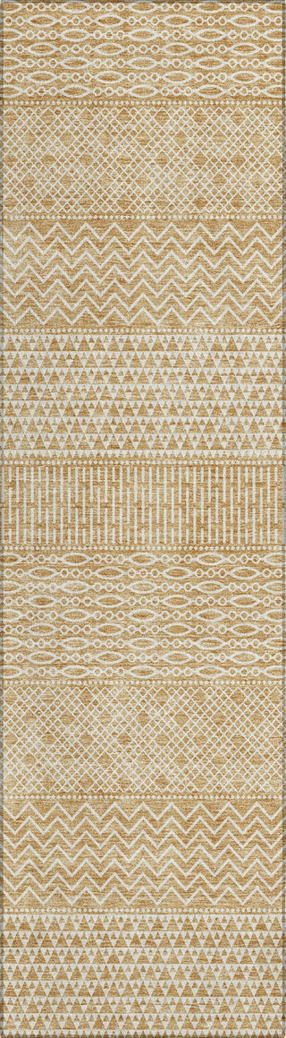 Piper Looms Chantille Stripes ACN939 Gold Machine Washable Area Rug Runner Main Image