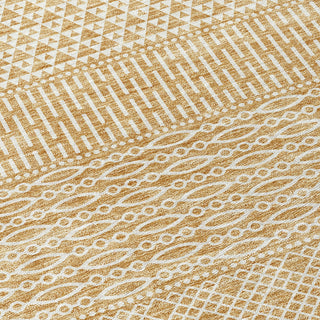 Piper Looms Chantille Stripes ACN939 Gold Machine Washable Area Rug Swatch Image