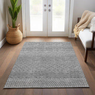 Piper Looms Chantille Stripes ACN939 Gray Machine Washable Area Rug Lifestyle Image Feature