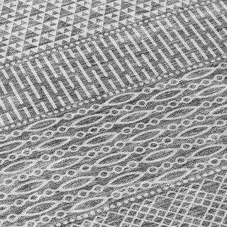 Piper Looms Chantille Stripes ACN939 Gray Machine Washable Area Rug Swatch Image