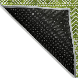Piper Looms Chantille Stripes ACN939 Lime Machine Washable Area Rug Backing Image
