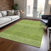 Piper Looms Chantille Stripes ACN939 Lime Machine Washable Area Rug Lifestyle Image Feature