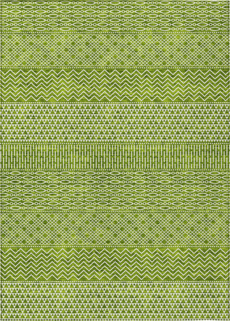 Piper Looms Chantille Stripes ACN939 Lime Machine Washable Area Rug main image