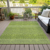 Piper Looms Chantille Stripes ACN939 Lime Machine Washable Area Rug Outdoor Lifestyle Image Feature