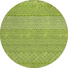 Piper Looms Chantille Stripes ACN939 Lime Machine Washable Area Rug Round Main Image