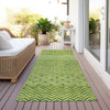 Piper Looms Chantille Stripes ACN939 Lime Machine Washable Area Rug Runner Outdoor Lifestyle Image Feature
