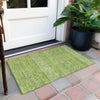 Piper Looms Chantille Stripes ACN939 Lime Machine Washable Area Rug Scatter Outdoor Lifestyle Image Feature