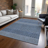 Piper Looms Chantille Stripes ACN939 Navy Machine Washable Area Rug Lifestyle Image Feature