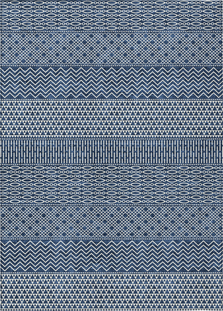 Piper Looms Chantille Stripes ACN939 Navy Machine Washable Area Rug main image