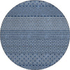 Piper Looms Chantille Stripes ACN939 Navy Machine Washable Area Rug Round Main Image
