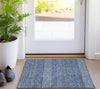 Piper Looms Chantille Stripes ACN939 Navy Machine Washable Area Rug Scatter Lifestyle Image Feature