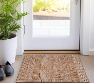 Piper Looms Chantille Stripes ACN939 Paprika Machine Washable Area Rug Scatter Lifestyle Image Feature