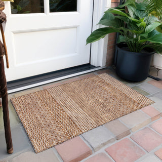 Piper Looms Chantille Stripes ACN939 Paprika Machine Washable Area Rug Scatter Outdoor Lifestyle Image Feature