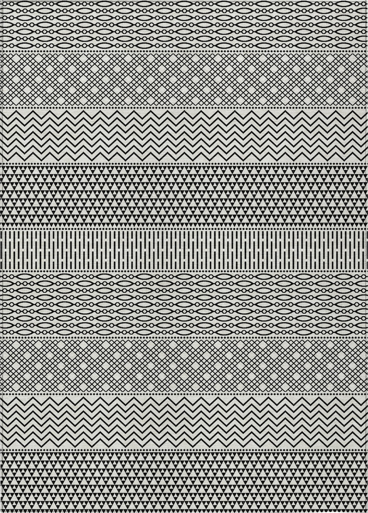 Piper Looms Chantille Stripes ACN939 White Machine Washable Area Rug main image