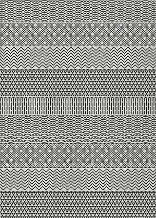 Piper Looms Chantille Stripes ACN939 White Machine Washable Area Rug main image