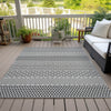 Piper Looms Chantille Stripes ACN939 White Machine Washable Area Rug Outdoor Lifestyle Image Feature