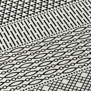 Piper Looms Chantille Stripes ACN939 White Machine Washable Area Rug Swatch Image