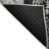 Piper Looms Chantille Abstract ACN940 Black Machine Washable Area Rug Backing Image